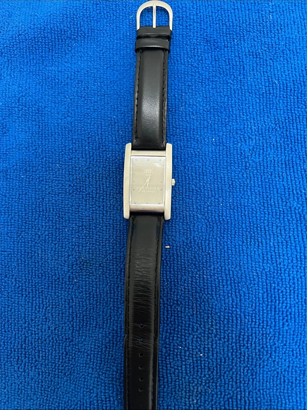 Certified Audi Pre-Owned Men's Black Dial Leather Strap Watch